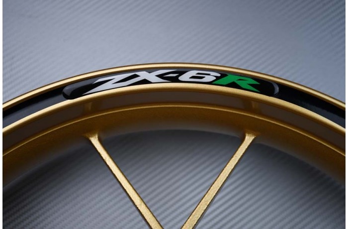 Motorrad Felgenrandaufkleber KAWASAKI - Logo ZX6R