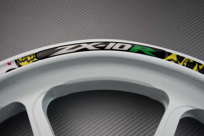 Stickers bord de jantes KAWASAKI - Logo ZX10R Stickers bord de jantes KAWASAKI - Logo ZX10R