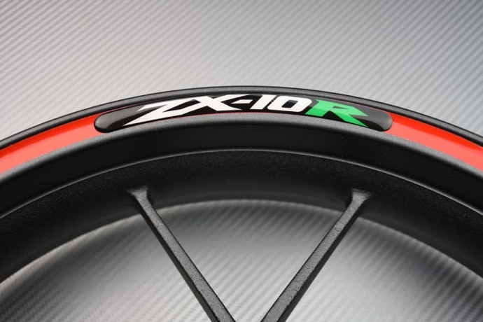 Stickers bord de jantes KAWASAKI - Logo ZX10R Stickers bord de jantes KAWASAKI - Logo ZX10R