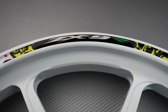 Stickers bord de jantes KAWASAKI - Logo ZX9R