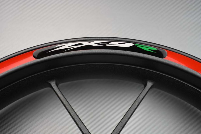 Stickers bord de jantes KAWASAKI - Logo ZX9R