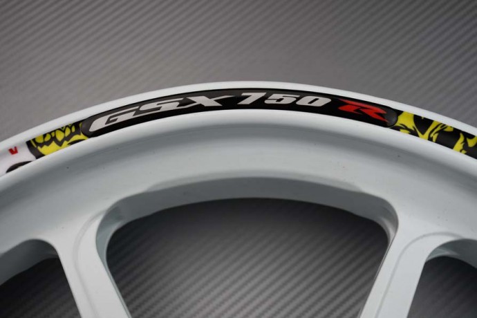 Stickers para borde de llantas SUZUKI - Logotipo GSXR 750