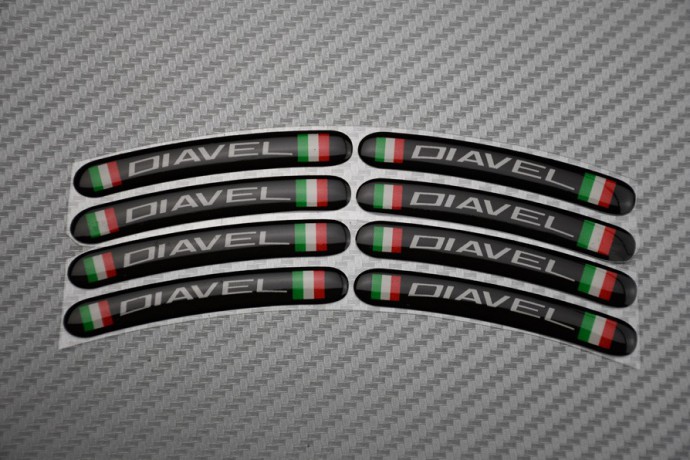 Stickers bordo cerchioni DUCATI - Logo DIAVEL