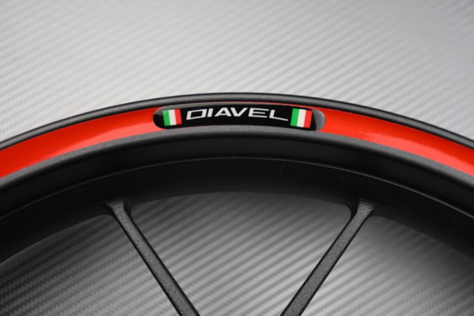 Stickers bordo cerchioni DUCATI - Logo DIAVEL