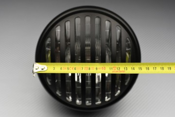 Adaptable Round Headlight with Bulbs and Grill Cover Adaptable Round Headlight with Bulbs and Grill Cover