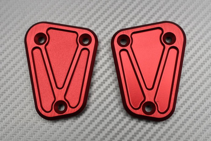 Pair of Brake and Clutch Fluid Reservoir Caps for DUCATI