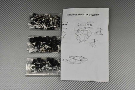 Kit Tornillería Carenados Completos Kawasaki ZX6R 1998 - 2002