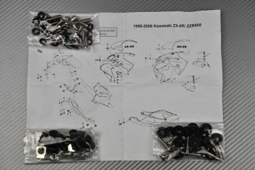 Kit Tornillería Carenados Completos Kawasaki ZX6R 1998 - 2002