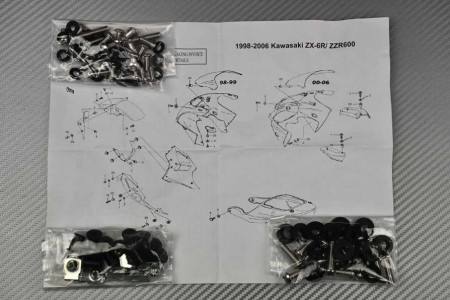 Kit Tornillería Carenados Completos Kawasaki ZX6R 1998 - 2002