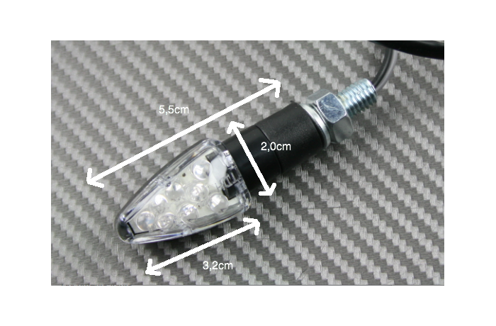Pair of Universal LED Turn Signals x8 LEDs