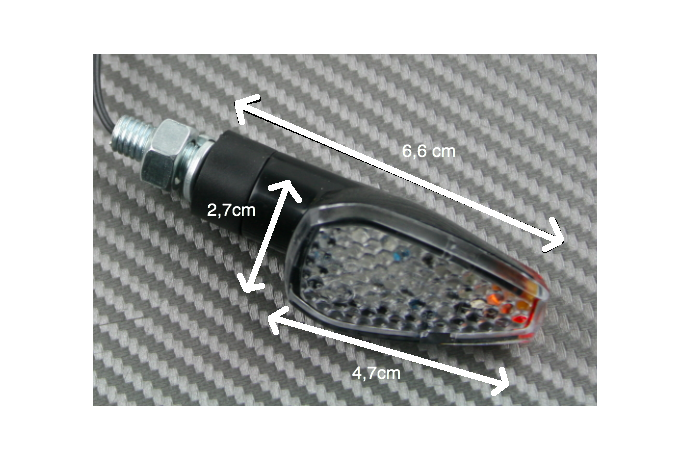 Pair of Universal LED Turn Signals with Orange Rear Light