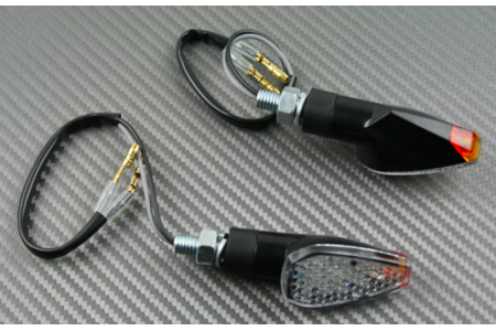 Pareja de intermitentes LED universales con toque repetidor naranja