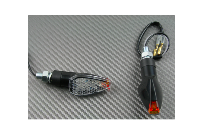Pareja de intermitentes LED universales con toque repetidor naranja