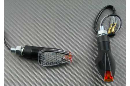 Pareja de intermitentes LED universales con toque repetidor naranja