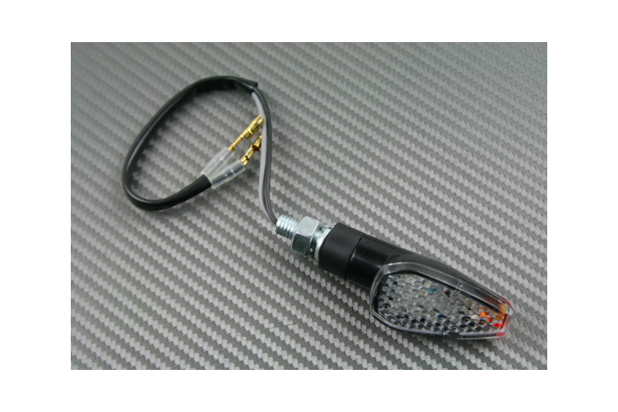 Pareja de intermitentes LED universales con toque repetidor naranja