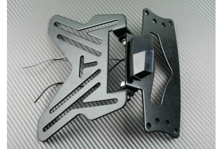 Pack : Support de plaque universel inclinable + éclairage de plaque LED