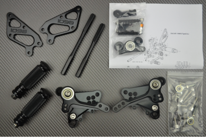 Platines Commandes Reculées DUCATI 848 / 1098 / 1198 2007 - 2012 Platines Commandes Reculées DUCATI 848 / 1098 / 1198 2007 - 2012