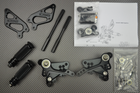 Estriberas retrasadas regulables DUCATI 848 / 1098 / 1198 2007 - 2012