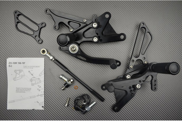 Platines Commandes Reculées KAWASAKI ZX10R 2006 - 2007 Platines Commandes Reculées KAWASAKI ZX10R 2006 - 2007