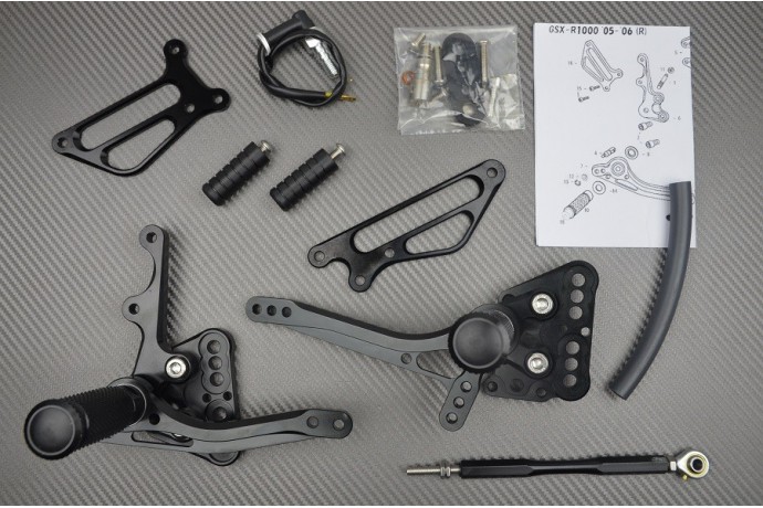 Pedane arretrate regolabili SUZUKI GSXR 1000 2005 - 2006