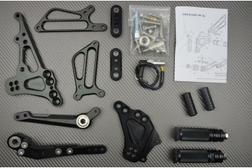 Estriberas retrasadas regulables SUZUKI GSXR 600 / 750 / 1000 2009 - 2017