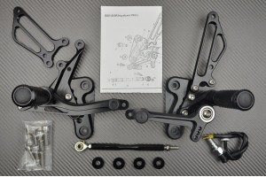 Platines Commandes Reculées SUZUKI HAYABUSA GSXR 1300 / 1340 2008 - 2018