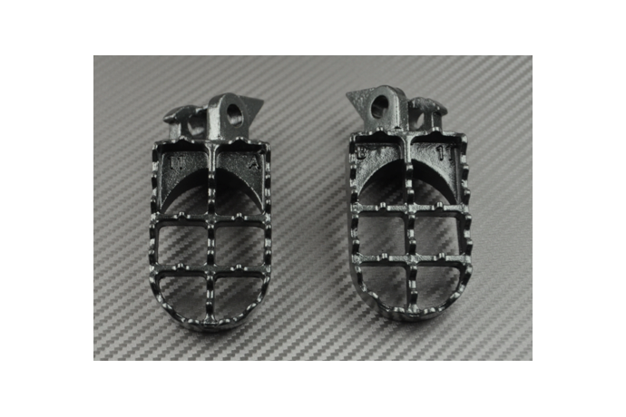 Coppia pedane poggiapiedi motocross per KAWASAKI KX 125 / 250 1997 - 2001