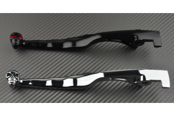 Pair of Skull Design Levers for Suzuki Marauder Volusia Boulevard death's head