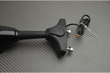 Pair of "Universal" Rearview Mirrors with Integrated Turn Signals for Sportbikes / Sport GT