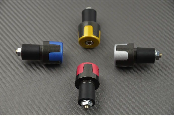 Pair of Handlebar Caps - Bi-Color Painted Design