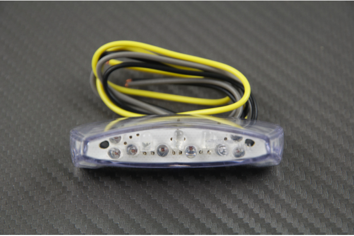 Universal Small LED taillight with integrated license plate light