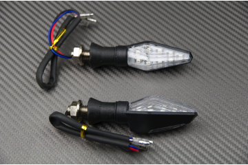 Pareja de intermitentes LED universales con toque repetidor blanco