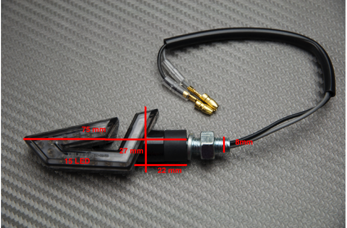 Pair of Universal LED Turn Signals - Hole Design