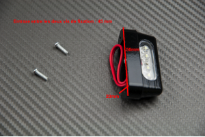 Luz de matrícula 4 LED sin roscas