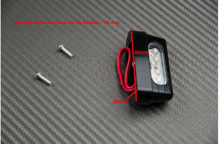 License plate light (4 LED) without threaded screws License plate light (4 LED) without threaded screws