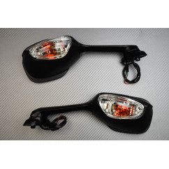 Pair of Aftermarket Rearview Mirrors with Integrated Turn Signals SUZUKI GSX-R 600 750 1000