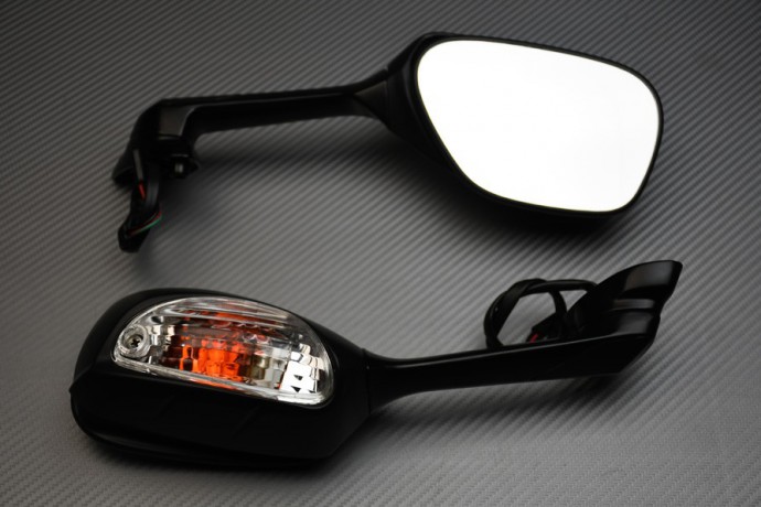 Pair of Aftermarket Rearview Mirrors with Integrated Turn Signals SUZUKI GSXR 600 750 1000 2009 - 2017 Pair of Aftermarket Rearview Mirrors with Integrated Turn Signals SUZUKI GSXR 600 750 1000 2009 - 2017